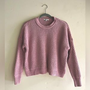 Madewell Dusty Pink chunky knit sweater